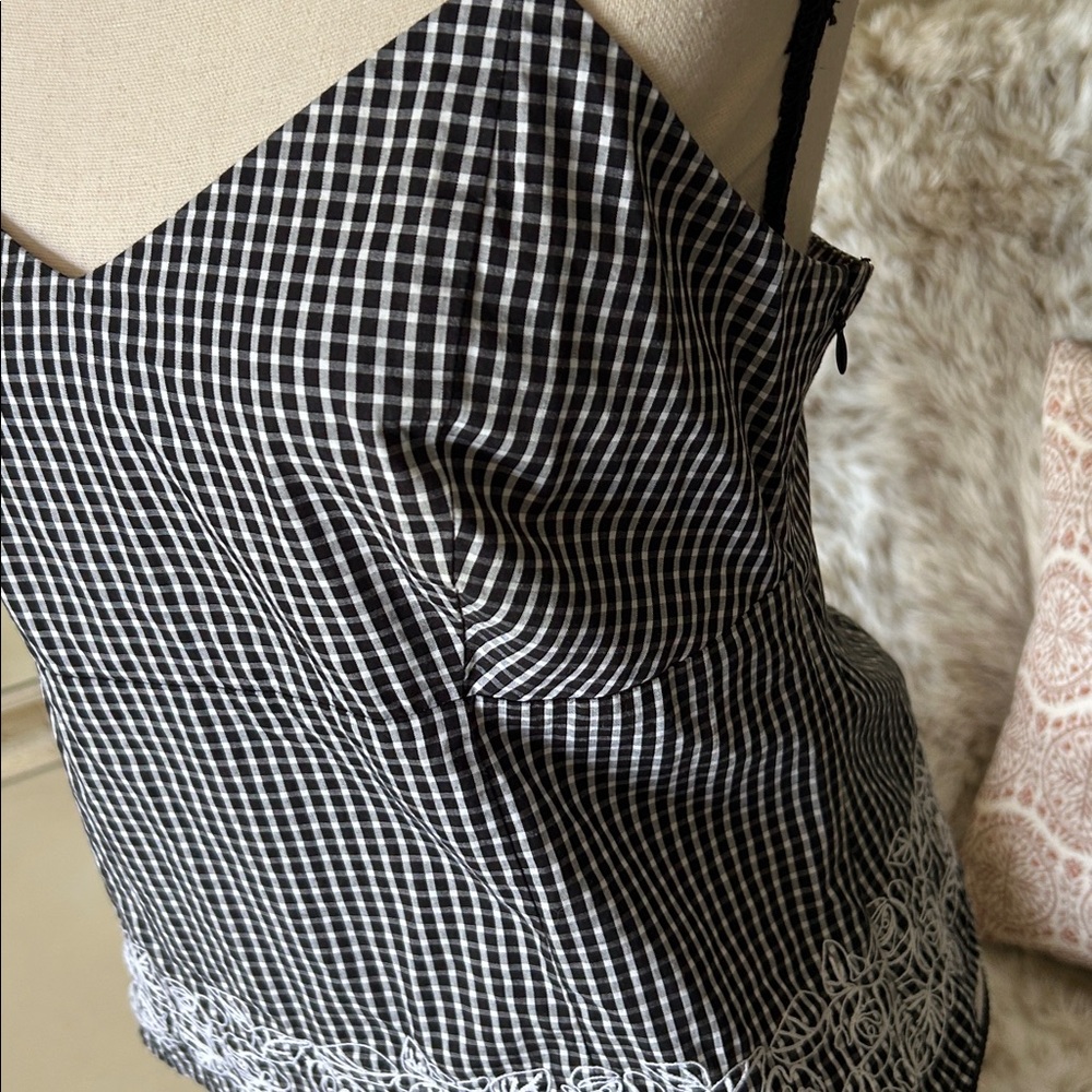 Vintage Black and White Gingham Tank Top - Picture 4 of 15